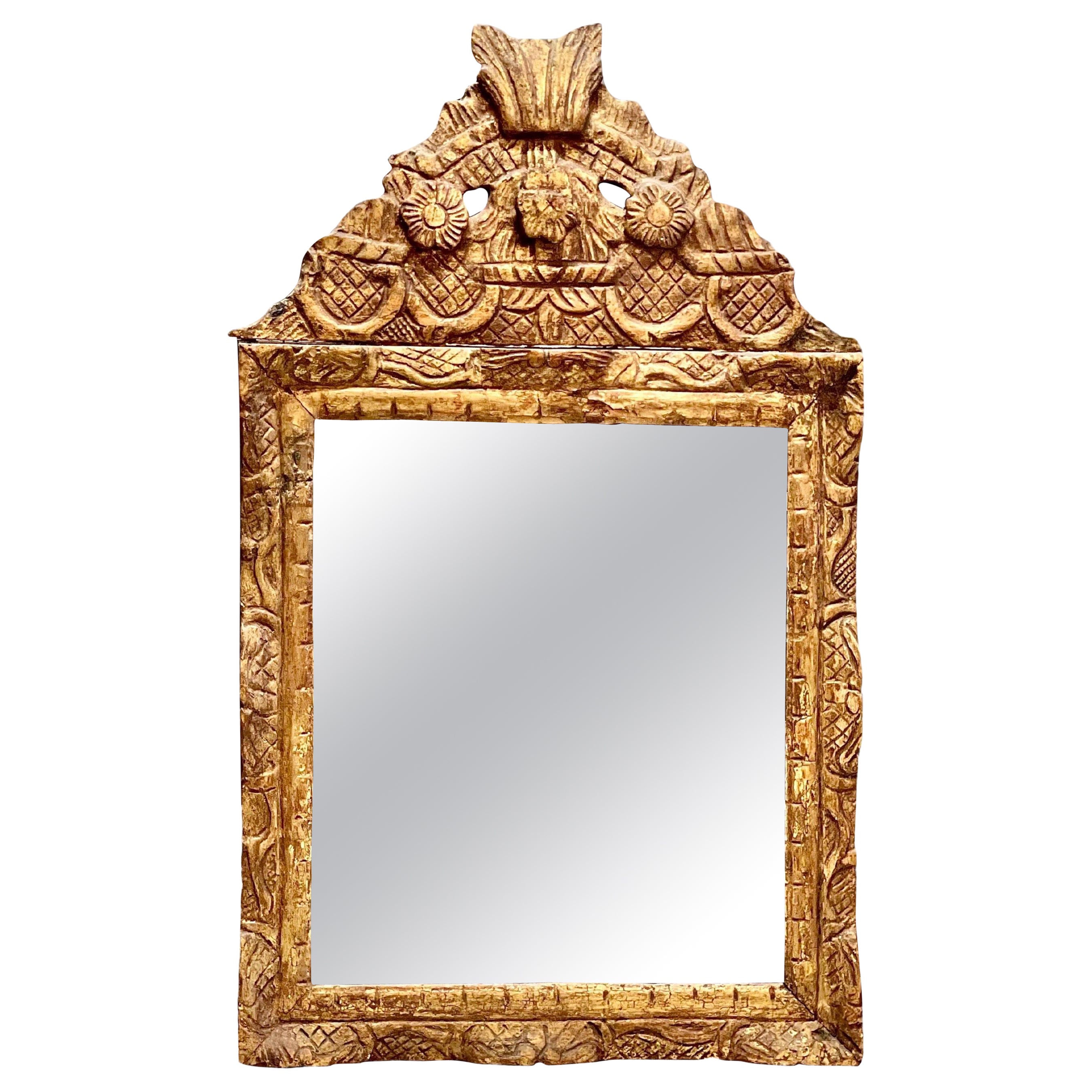  18th Century French Regence Giltwood Boudoir Mirror
