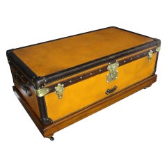 Antique 1900's Orange Louis Vuitton Steamer Trunk, Louis Vuitton Trunk