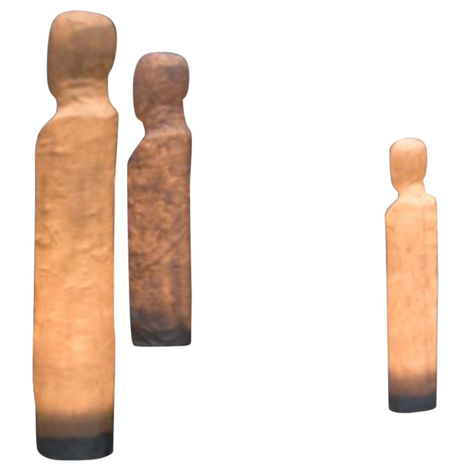 Ensemble de 3 sculptures lumineuses familiales anonymes d'Atelier Haute Cuisine