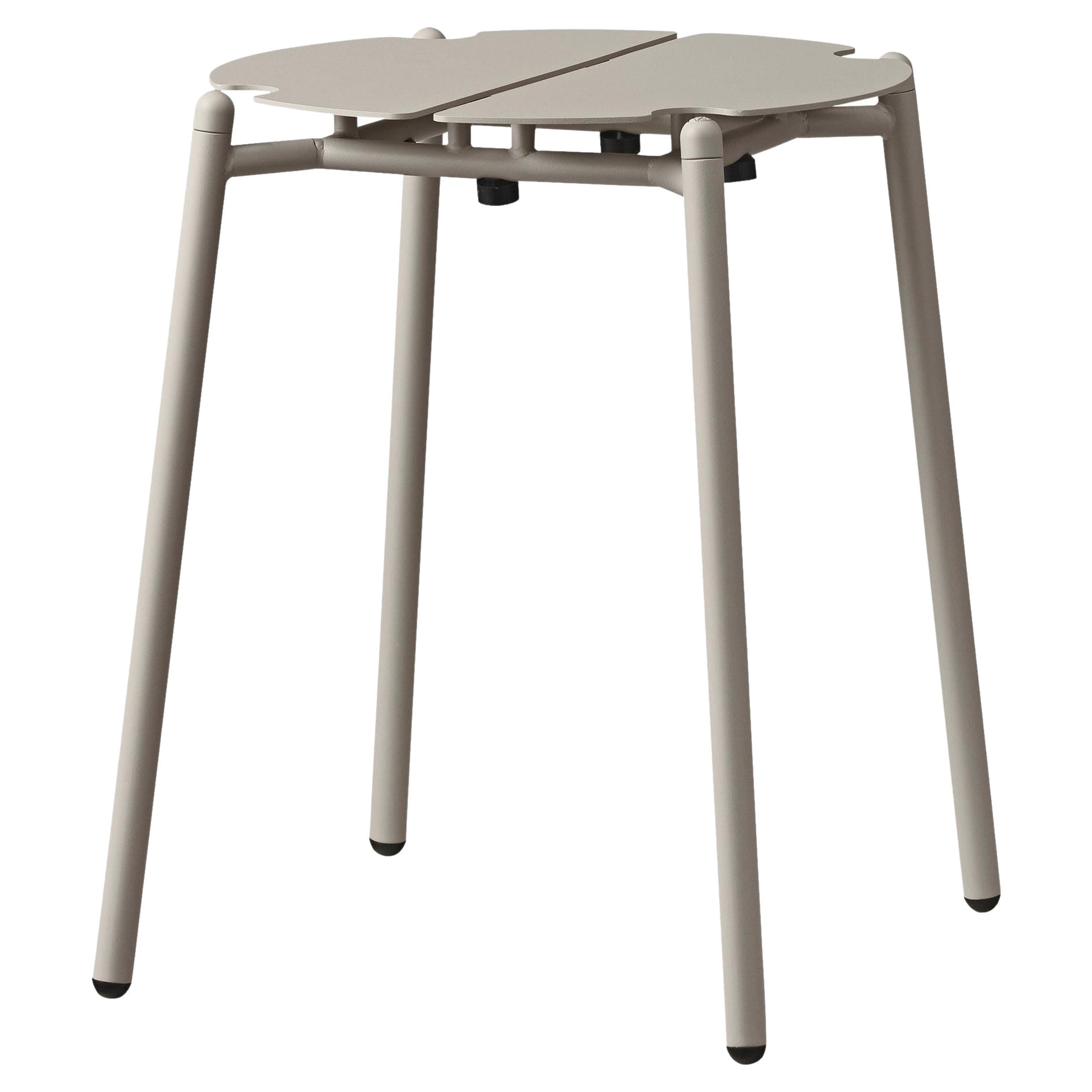 Taupe Minimalist Stool  For Sale