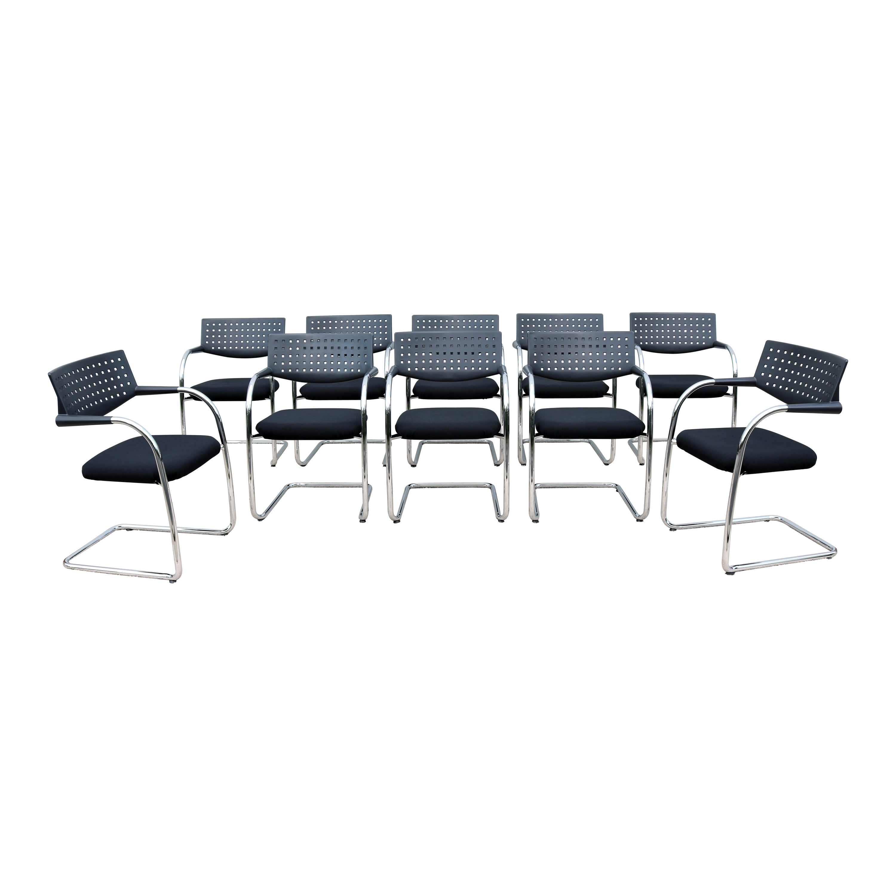 Modern Antonio Citterio for Vitra Visasoft Visavis Conference Chairs, Set of 10 For Sale
