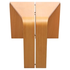 Bent Plywood Triangular Sofa Table 1970s Scandinavian