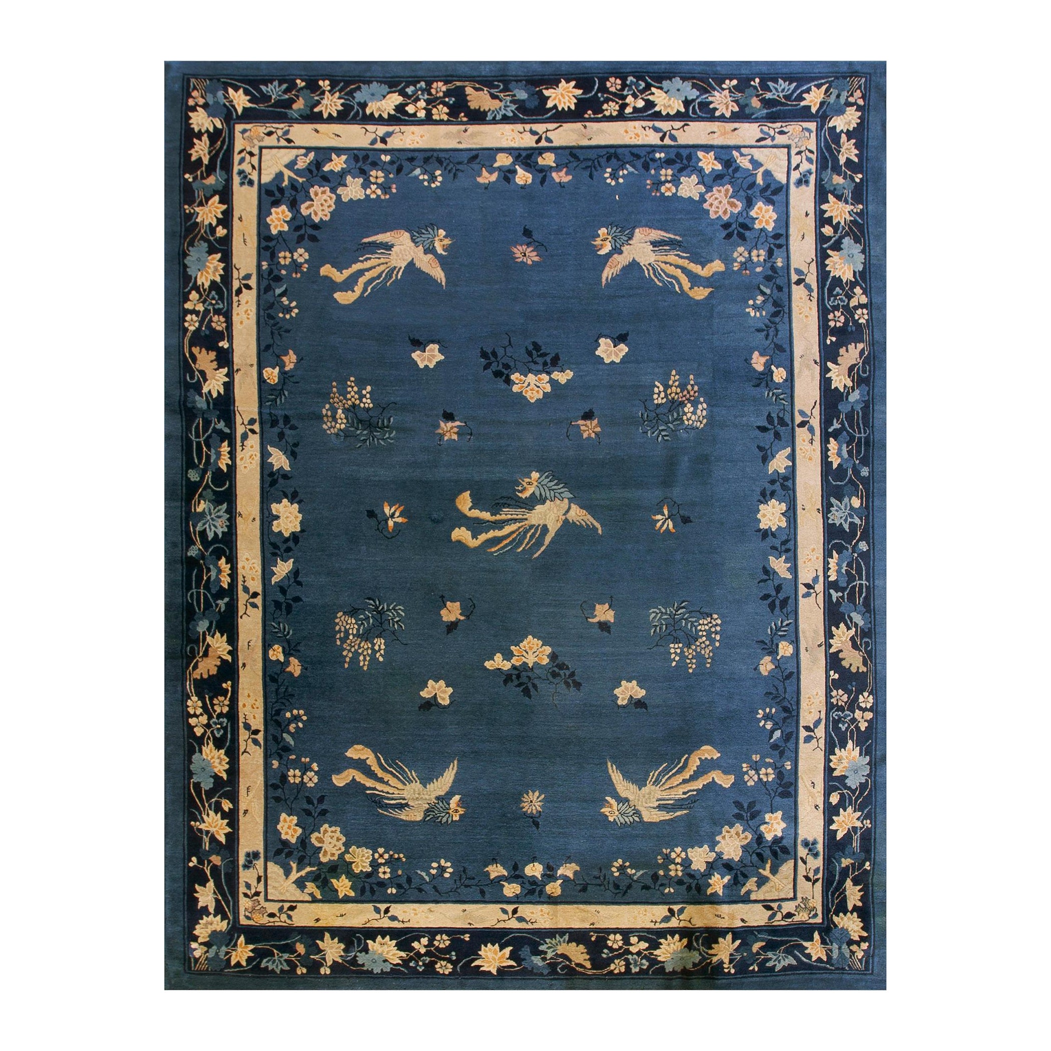 Chinesischer Peking-Teppich des frühen 20. Jahrhunderts ( 9''2 x 11''6 - 280 x 355)