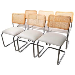 Ensemble de six chaises Cesca conçues par Marcel Breuer vers 1970