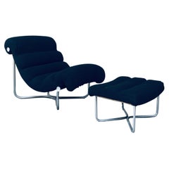 Vintage GLASGOW Lounge Chair & Ottoman by Georges Van Rijck for Beaufort, Belgium 1960's