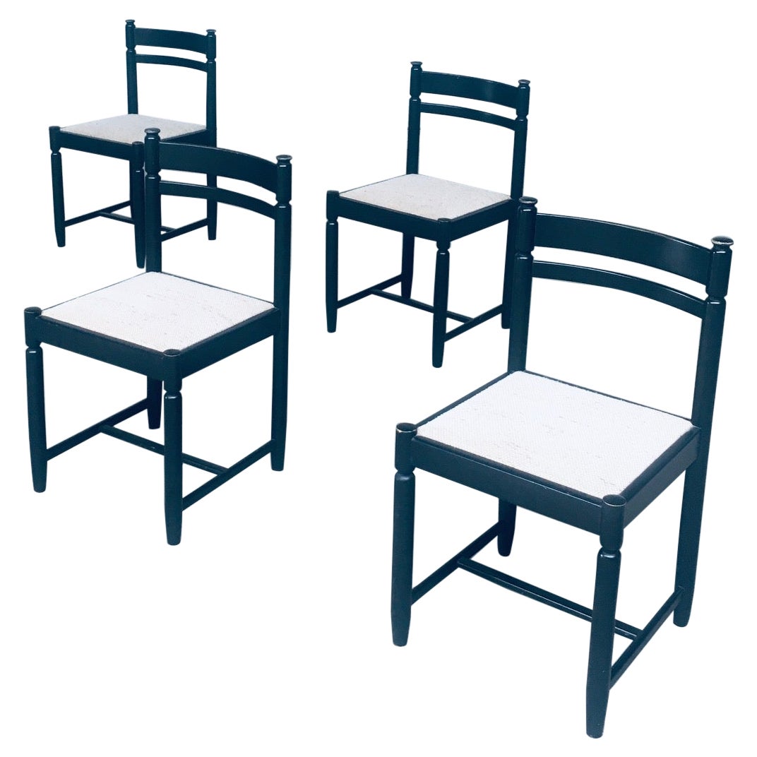 1960's MCM Italian Design Dining Chair set For Sale