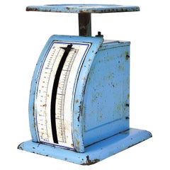 Vintage Decorative Blue Marianne Brandt Avantgarde Bauhaus Letter Scale, 1930s, Germany