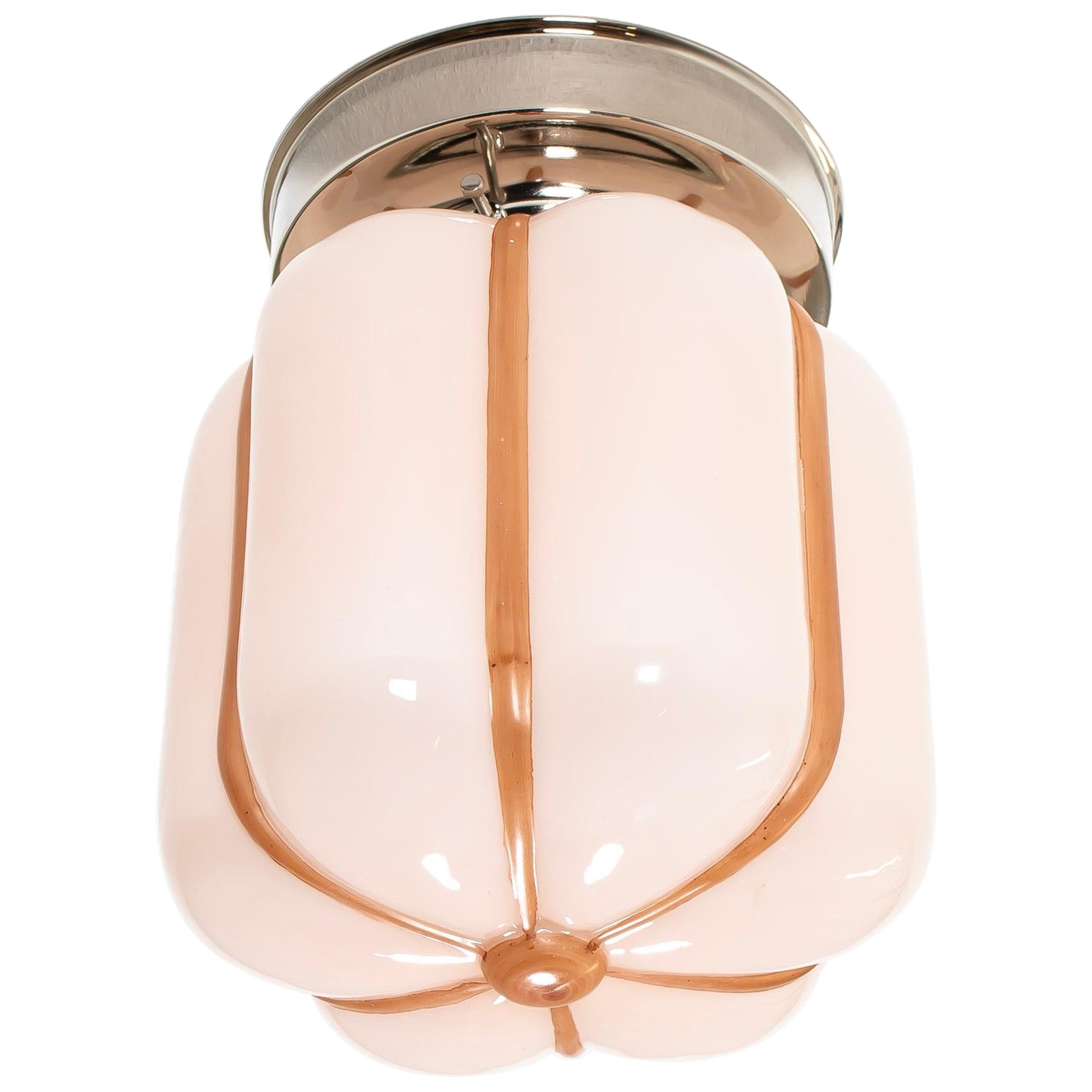 Norwegian Functionalist Flush Mount Ceiling Light, 1950s For Sale