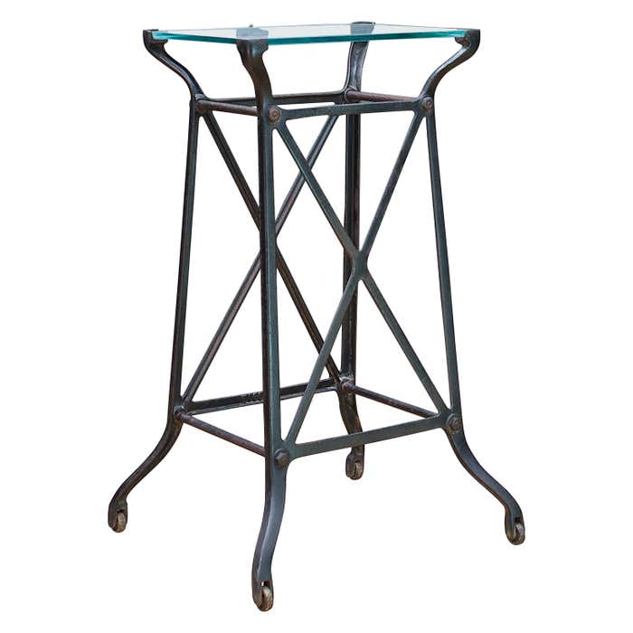 Vintage Industrial Eiffel Era Cast Iron Machine Base as Table with ...