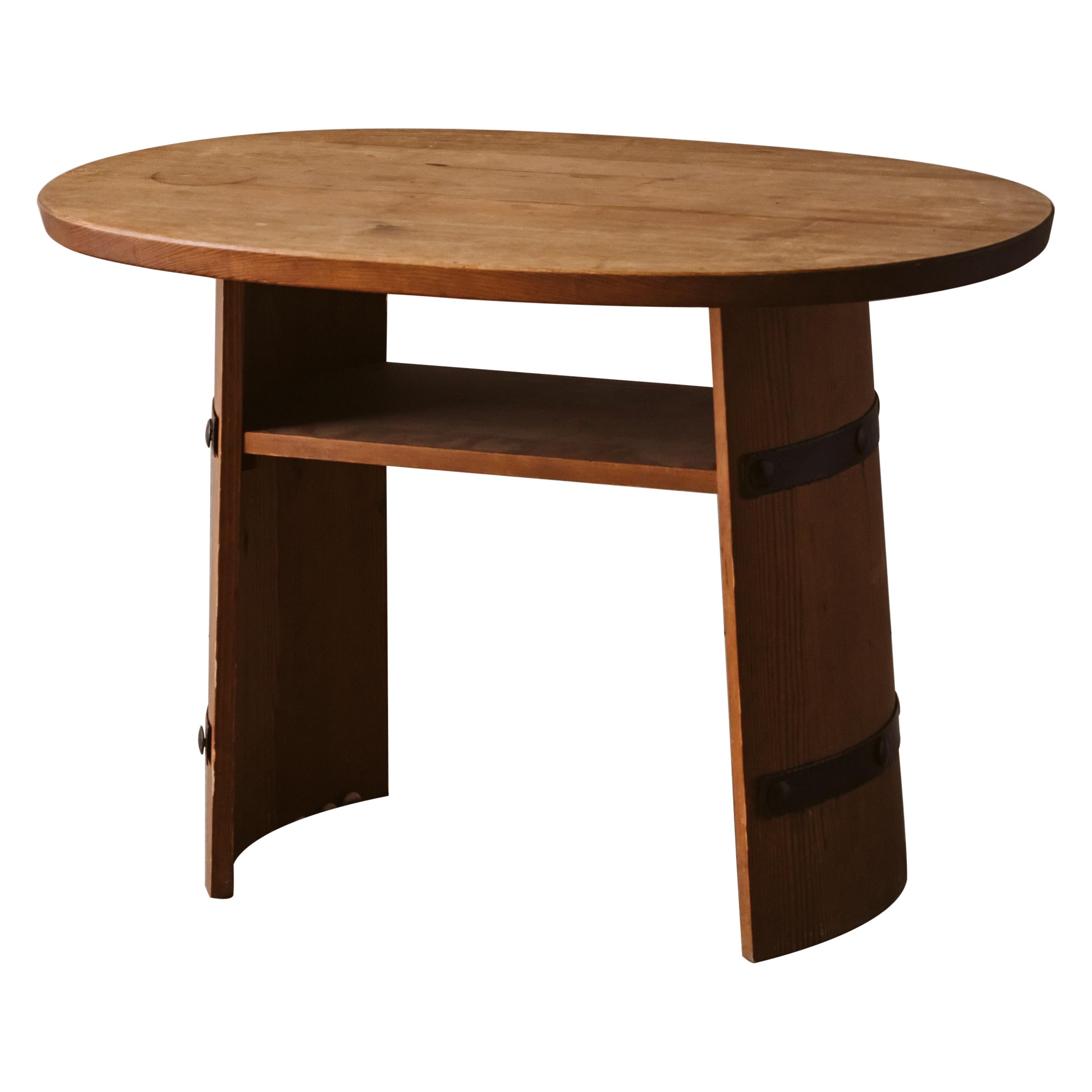 Mid Century Pine Table From Sweden, Circa 1950 For Sale