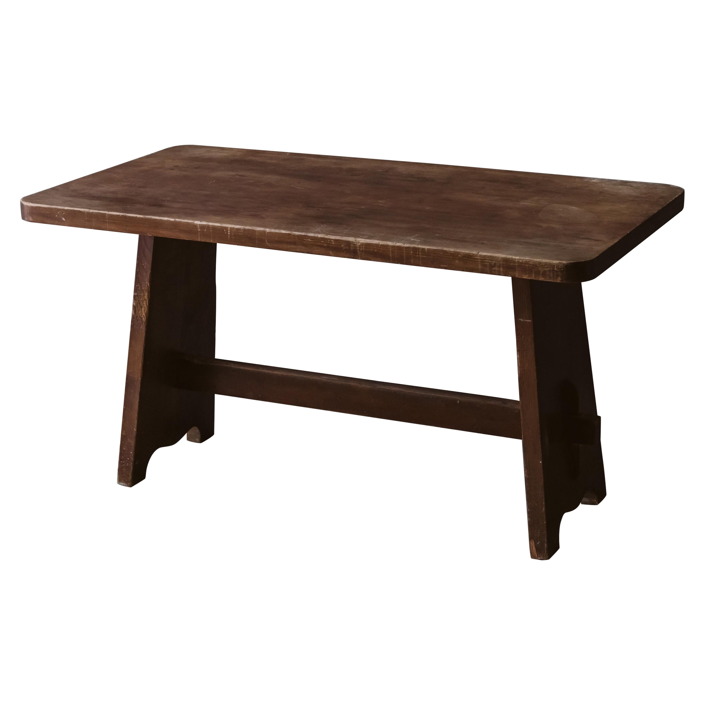Vintage Pine Center Table from Sweden, circa 1950 For Sale