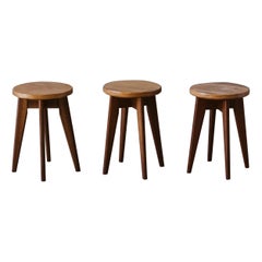 Vintage Set Of Three Stools From France, circa 1960