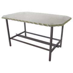 Pietro Chiesa for Fontana Arte Glass Slab and Metal Coffee Side Table