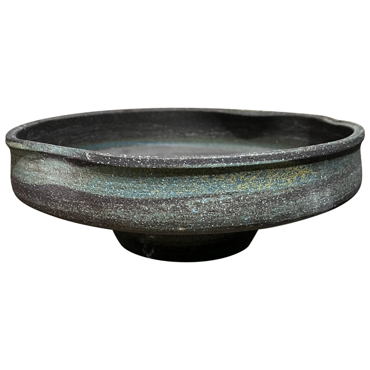 Contemporary Modern Round Planter Architectural Pottery Art