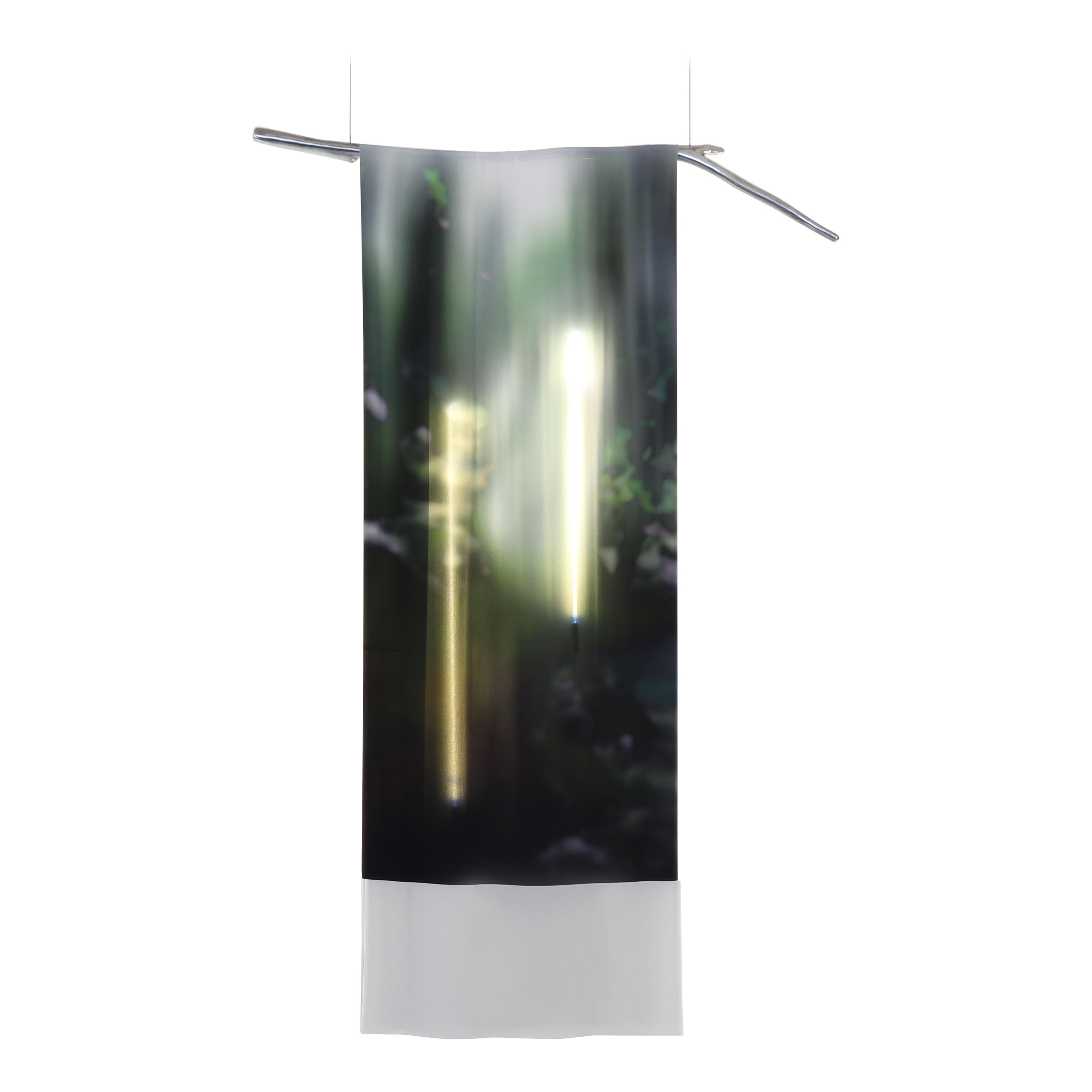 Longing for the Company of Trees Green Fabric Light by Batten and Kamp For Sale