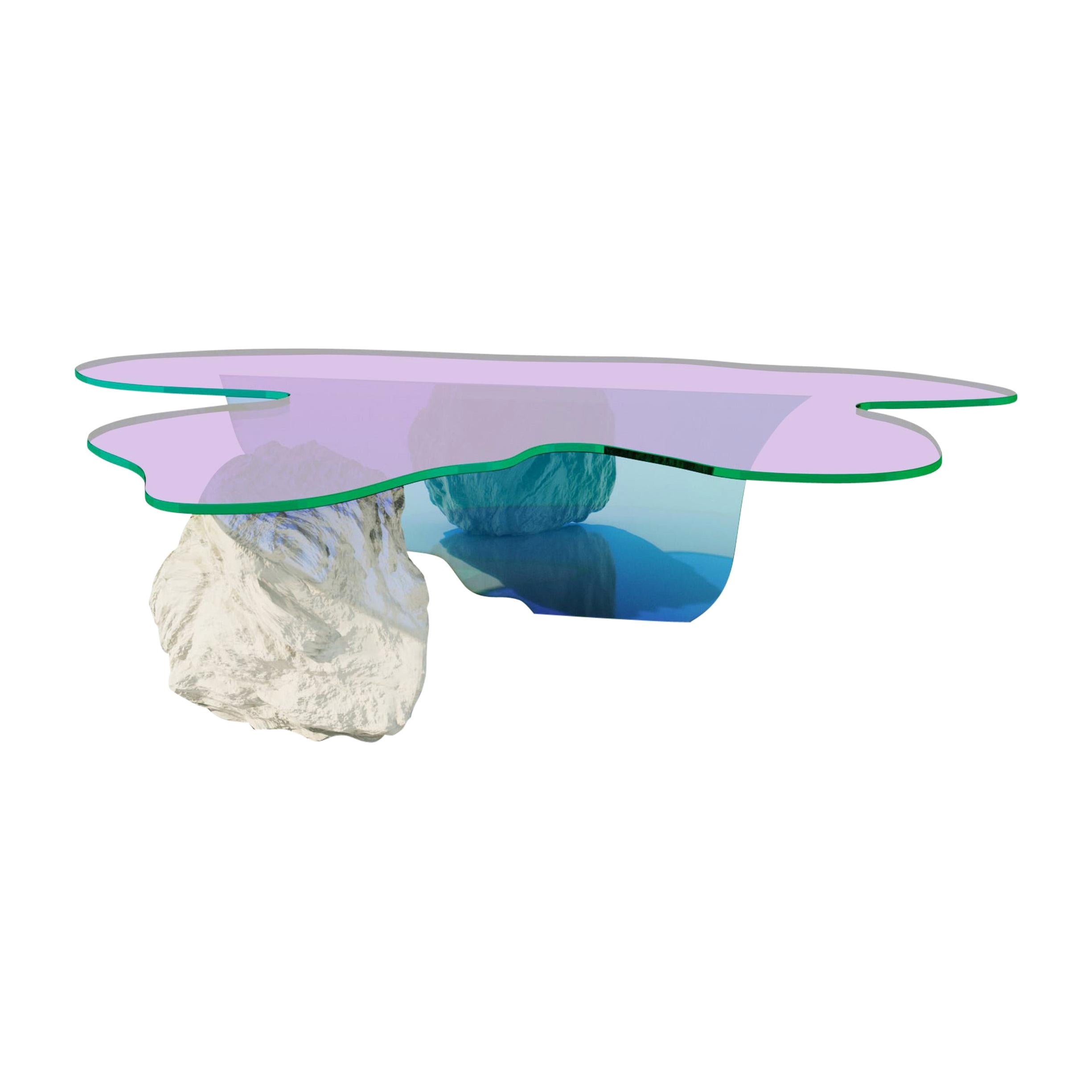 Isola Coffee Table with Natural Stone by Brajak Vitberg For Sale
