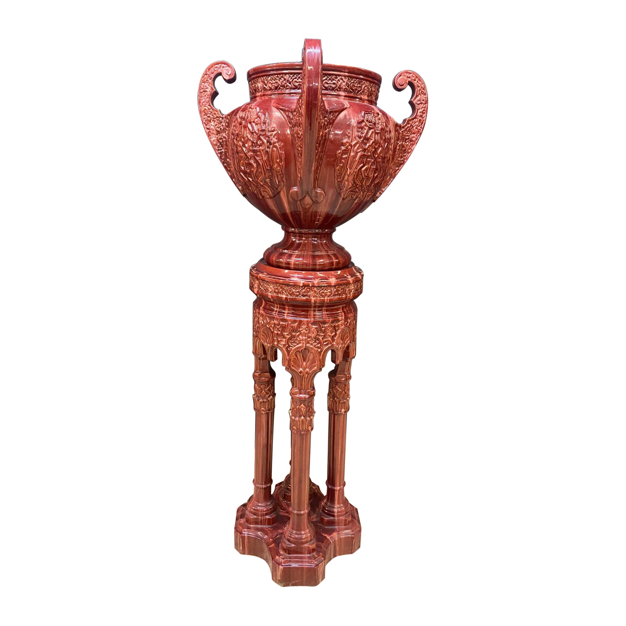 Pierre Perret Et Jerome Massier Fils, Orientalist, Art Nouveau Ceramic For Sale