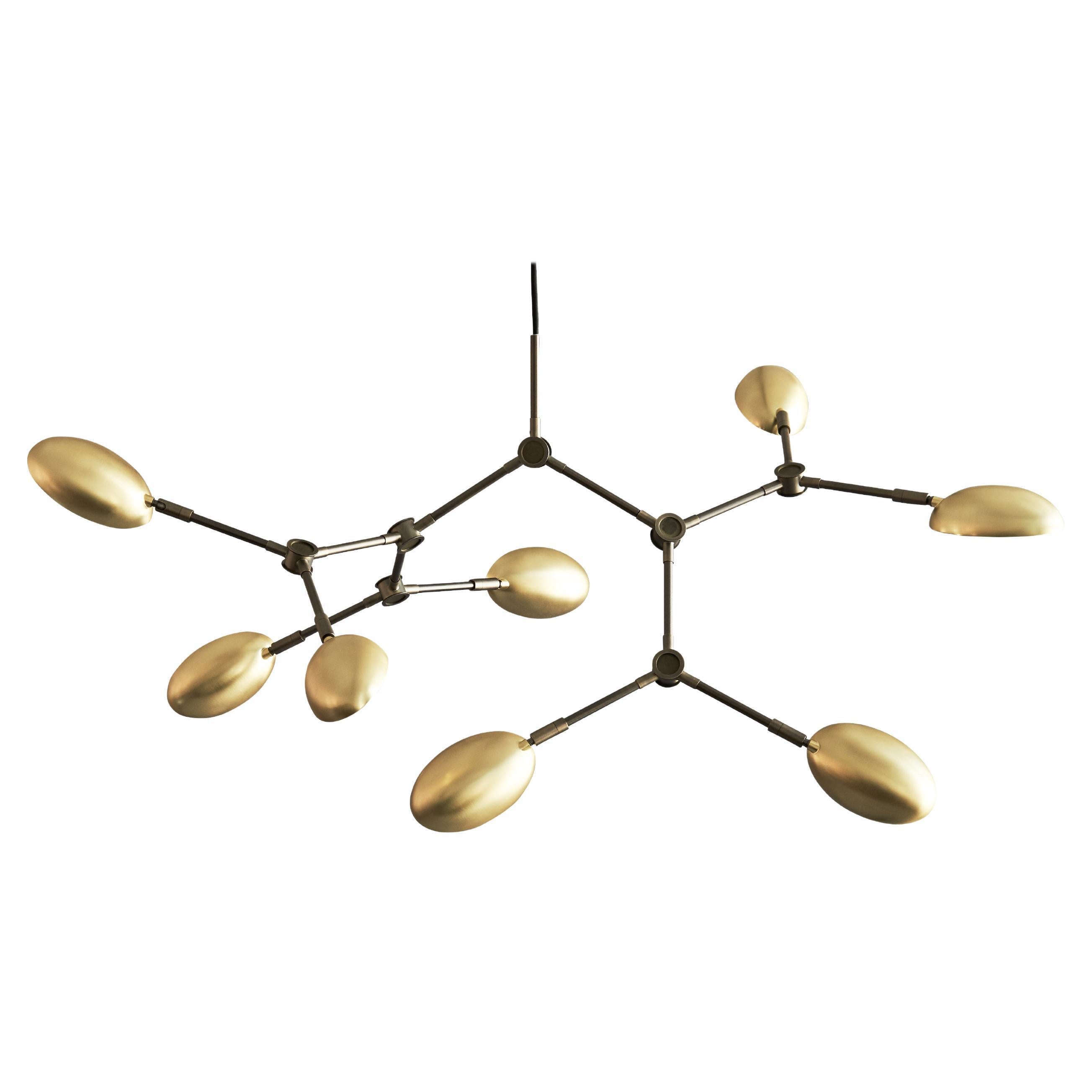 Mini Drop Chandelier Brass by 101 Copenhagen For Sale