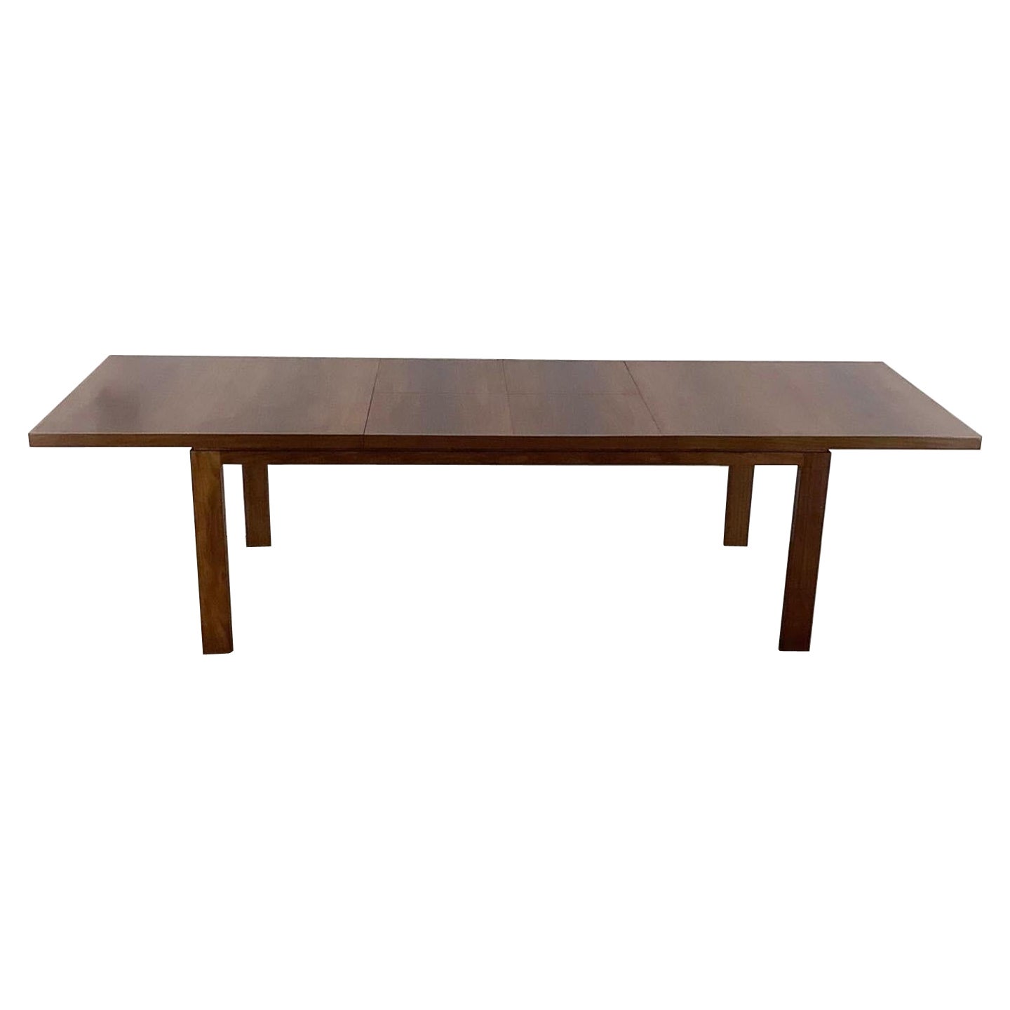 Mid Century Modern Light Walnut Dining Table 3 Leaves at 1stDibs
