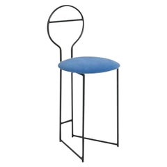 Joly Chairdrobe, Black with Low Back & Indaco Velvetforthy by Colé Italia