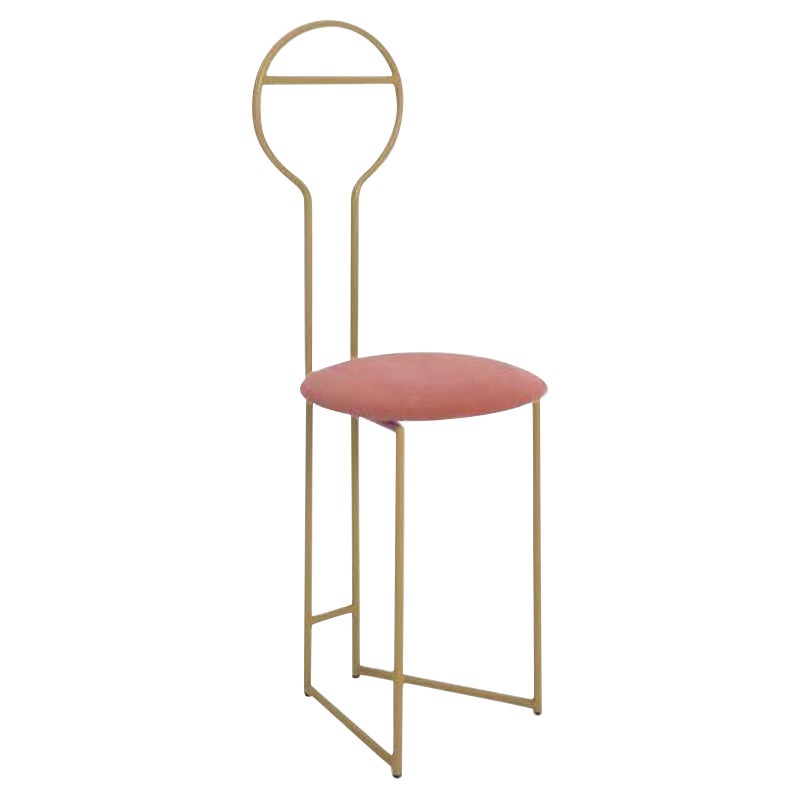 Joly Chairdrobe, Gold with High Back & Pesco Velvetforthy by Colé Italia For Sale