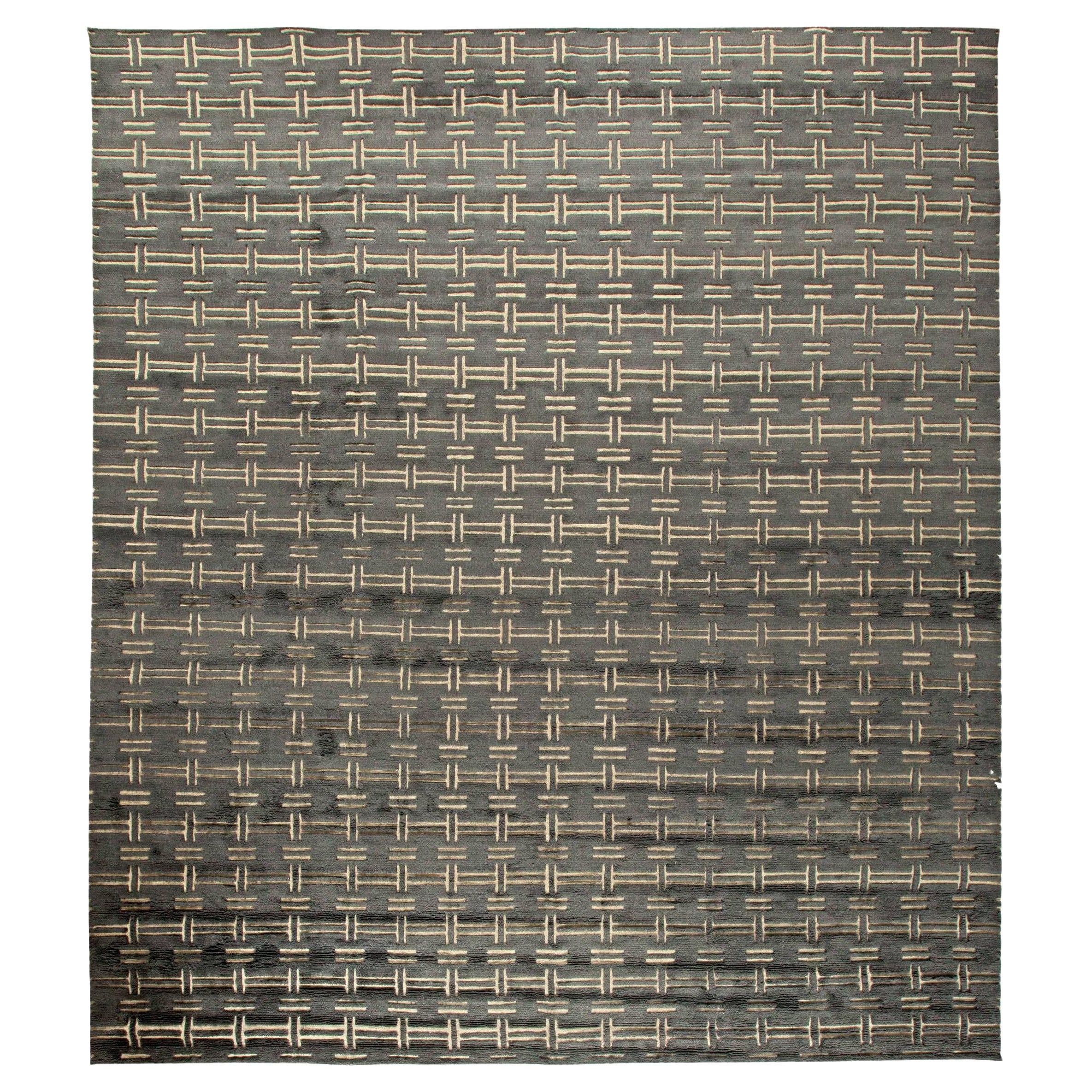 Large Moroccan Style Brown Wool Rug by Doris Leslie Blau For Sale
