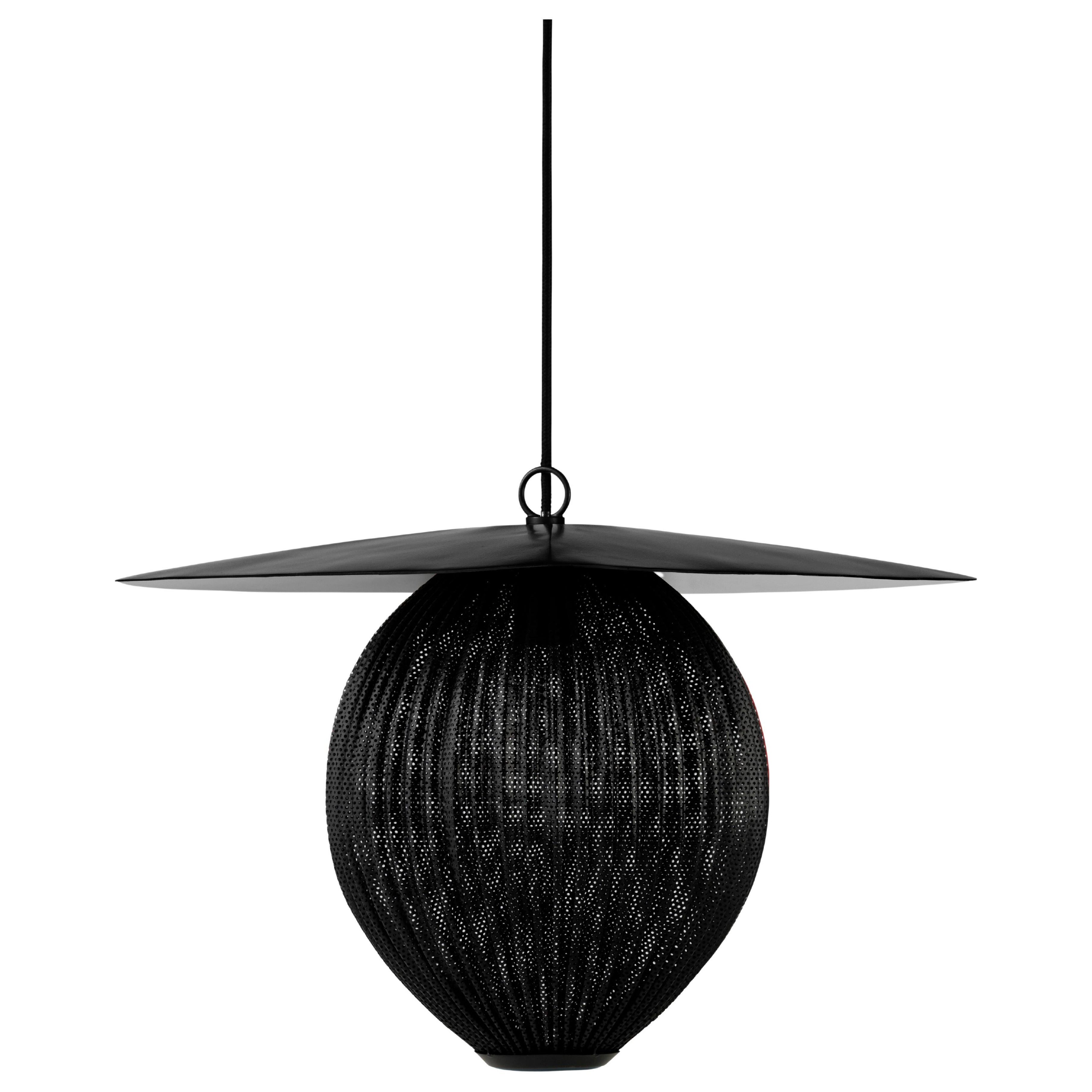 Large Mathieu Matégot 'Satellite' Pendant in Black