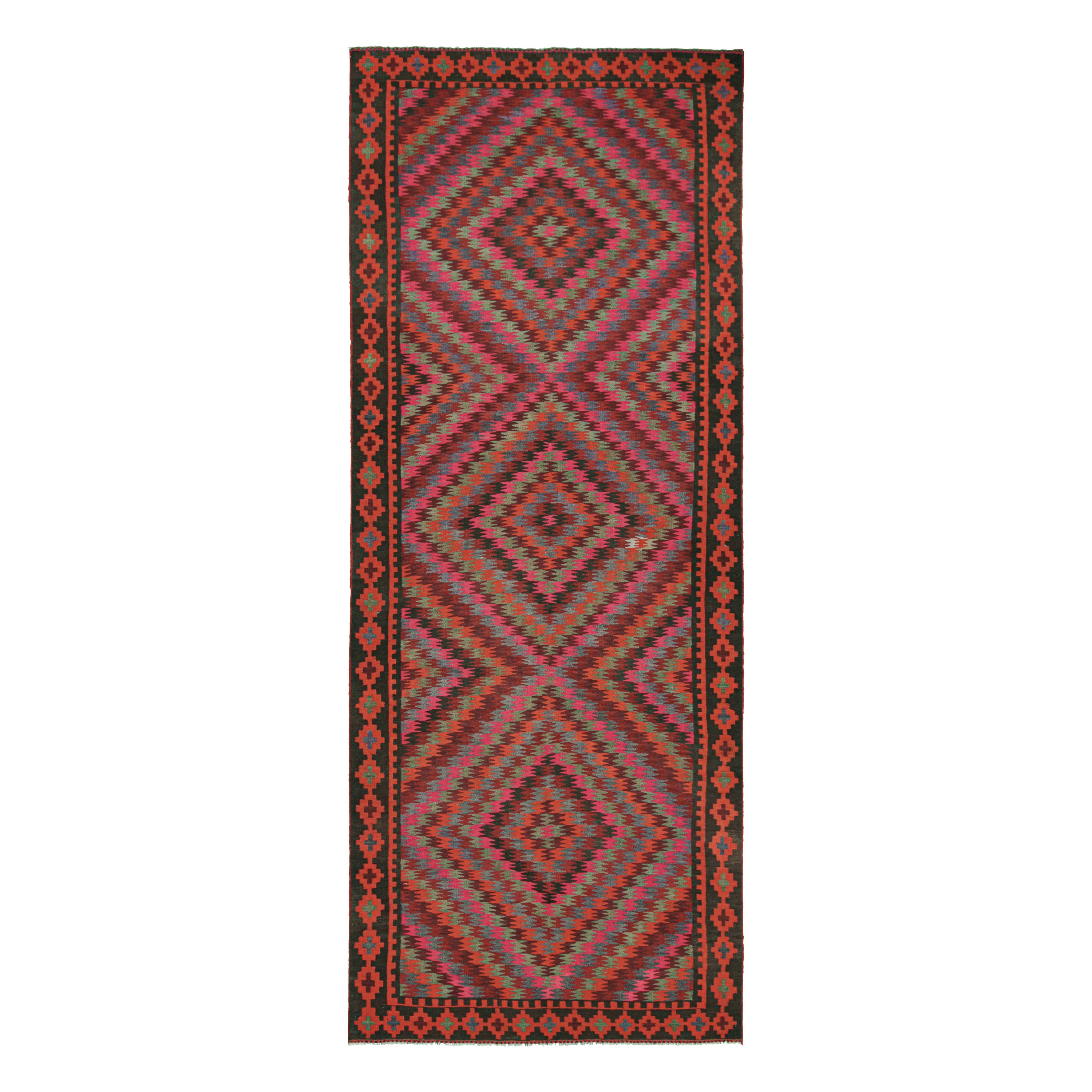 Vintage Bidjar Tribal Kilim in Polychromatic Geometric Patterns by Rug & Kilim