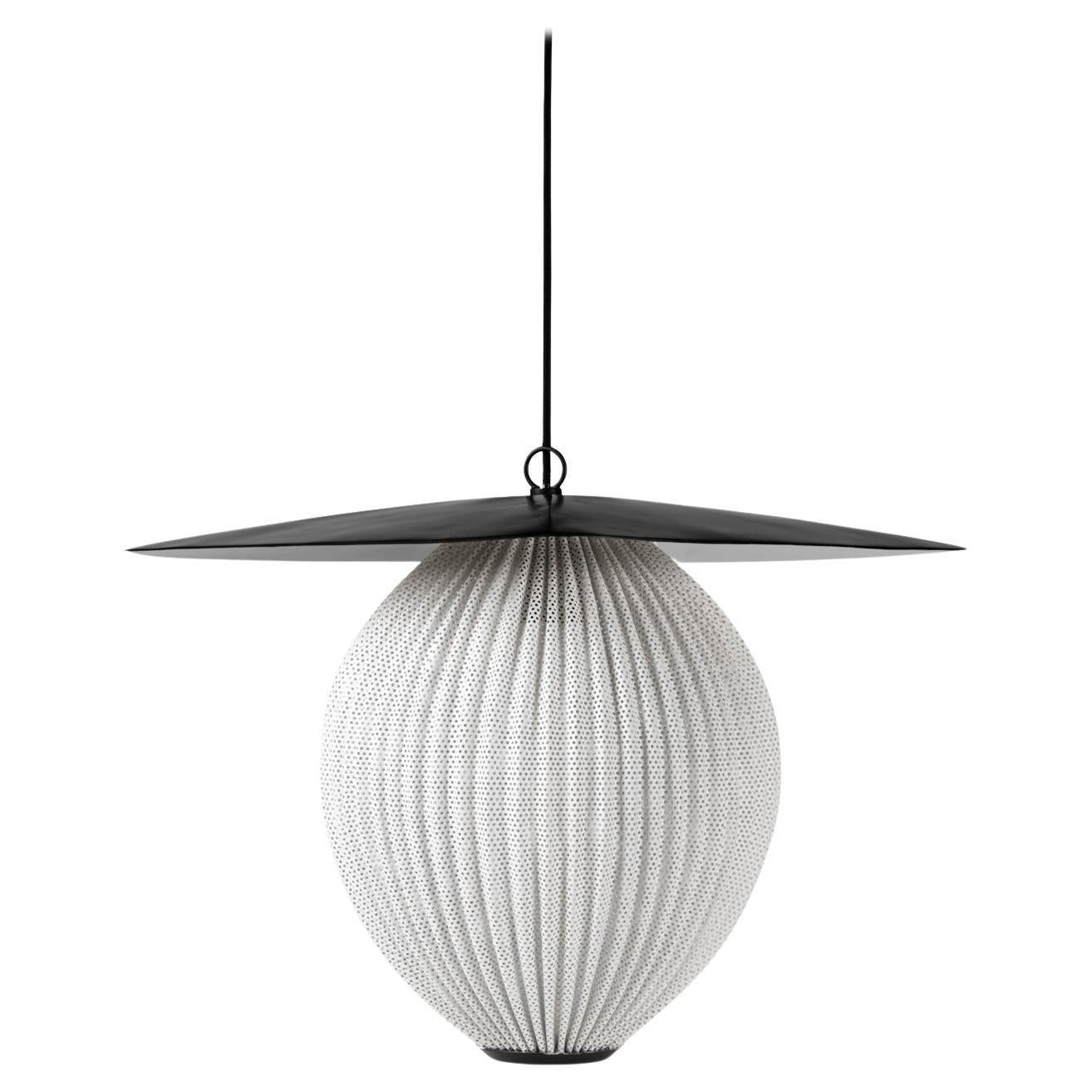 Mathieu Matégot 'Satellite' Pendant in Black and Cream for GUBI