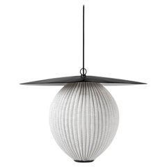 Mathieu Matégot 'Satellite' Pendant in Black and Cream for GUBI
