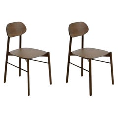 Ensemble de 2 chaises Bokken en hêtre teinté par Colé Italia
