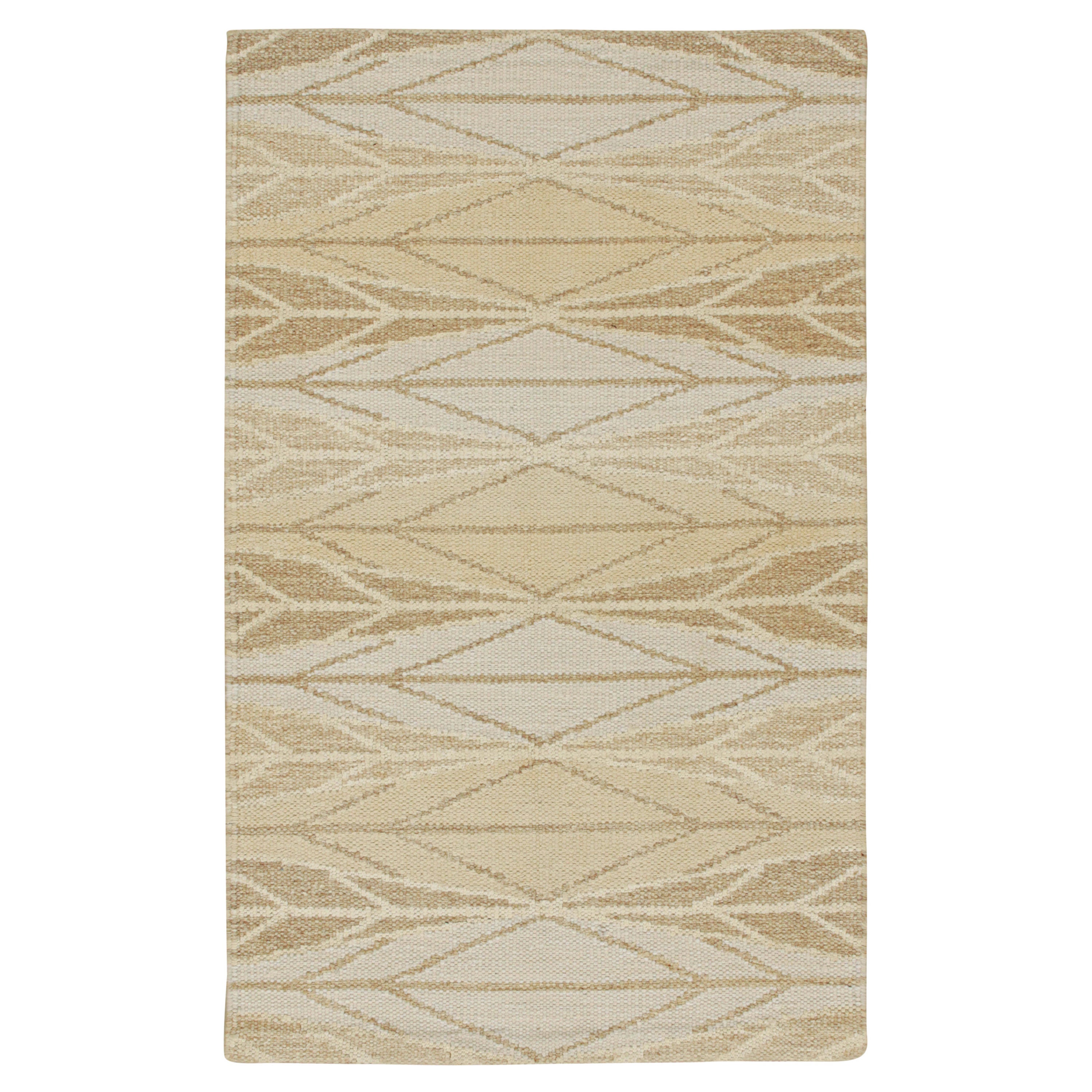 Rug and Kilim's Chinese Art Deco Style Rug in Pink with Floral Patterns