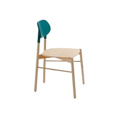 Bokken Chair, Natural Beech, Turquoise by Colé Italia