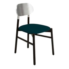 Bokken Upholstered Chair, Black & Silver, Ottanio by Colé Italia