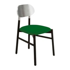 Bokken Upholstered Chair, Black & Silver, Menta by Colé Italia
