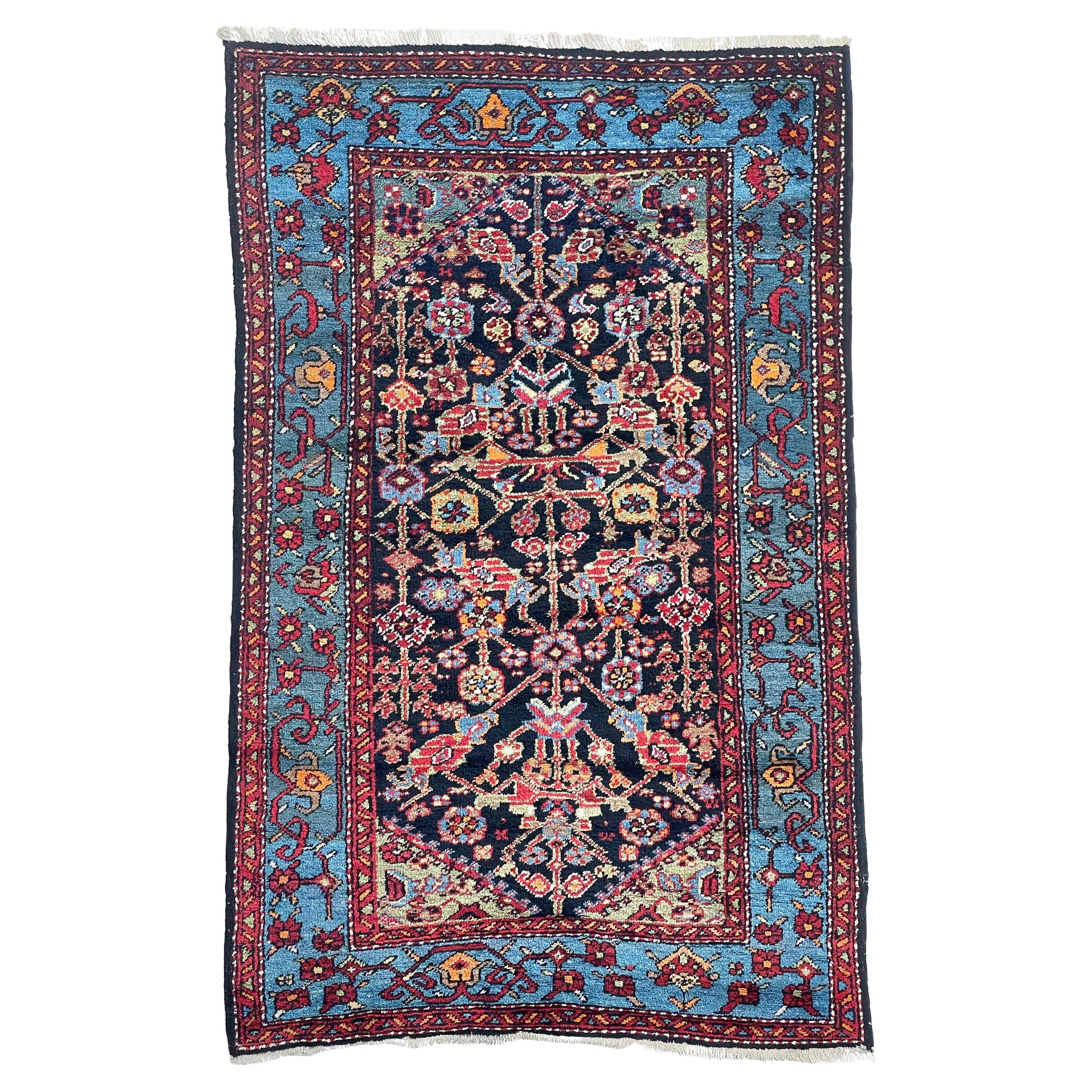 Vintage Persian Rug with Lattice Design All-Over, c. 1950's For Sale