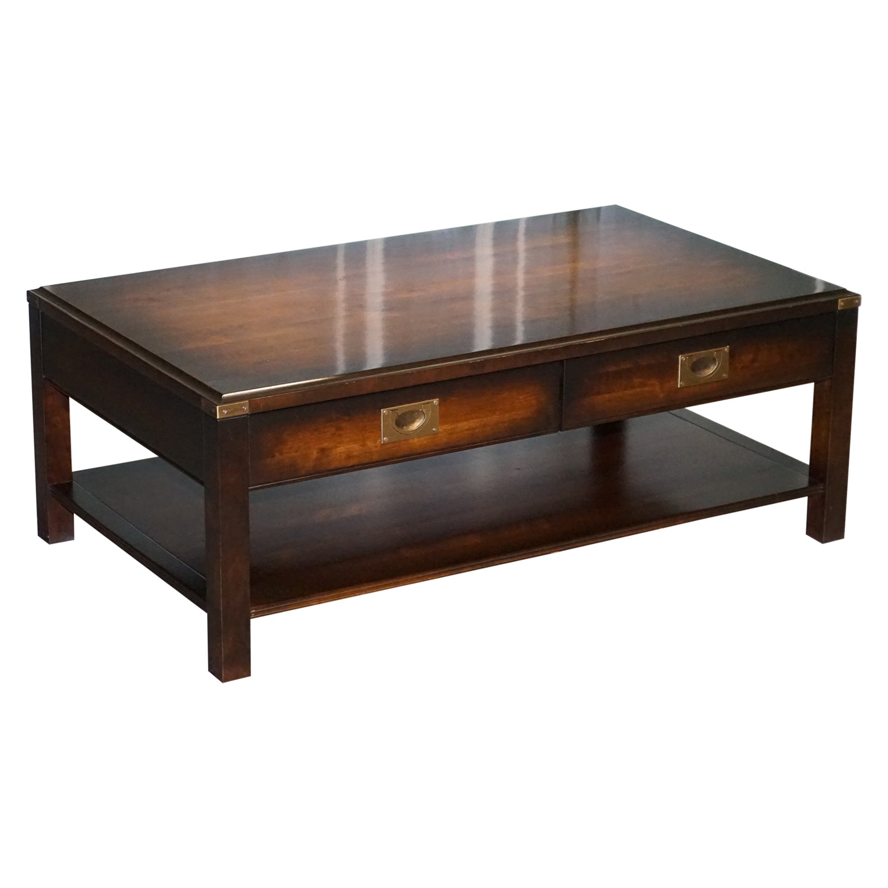 STUNNING VINTAGE MILITAGE CAMPAiGN BRASS-COFFEE-TABLE im Angebot