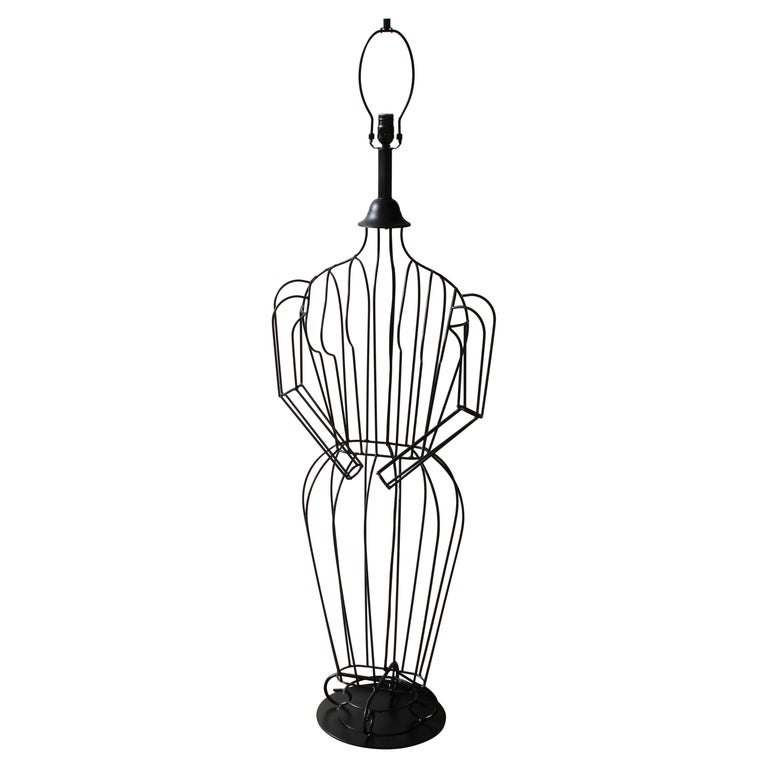 Figural Dress Form Lamp Attributed to John Risley For Sale at 1stDibs