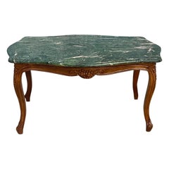 Vintage Regency Green Marble Top Coffee Table