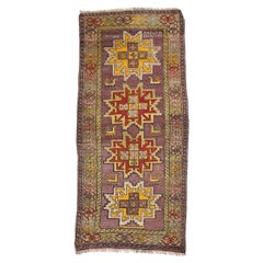 Antique Rug in Akstafa Design with Immortal Peacocks 