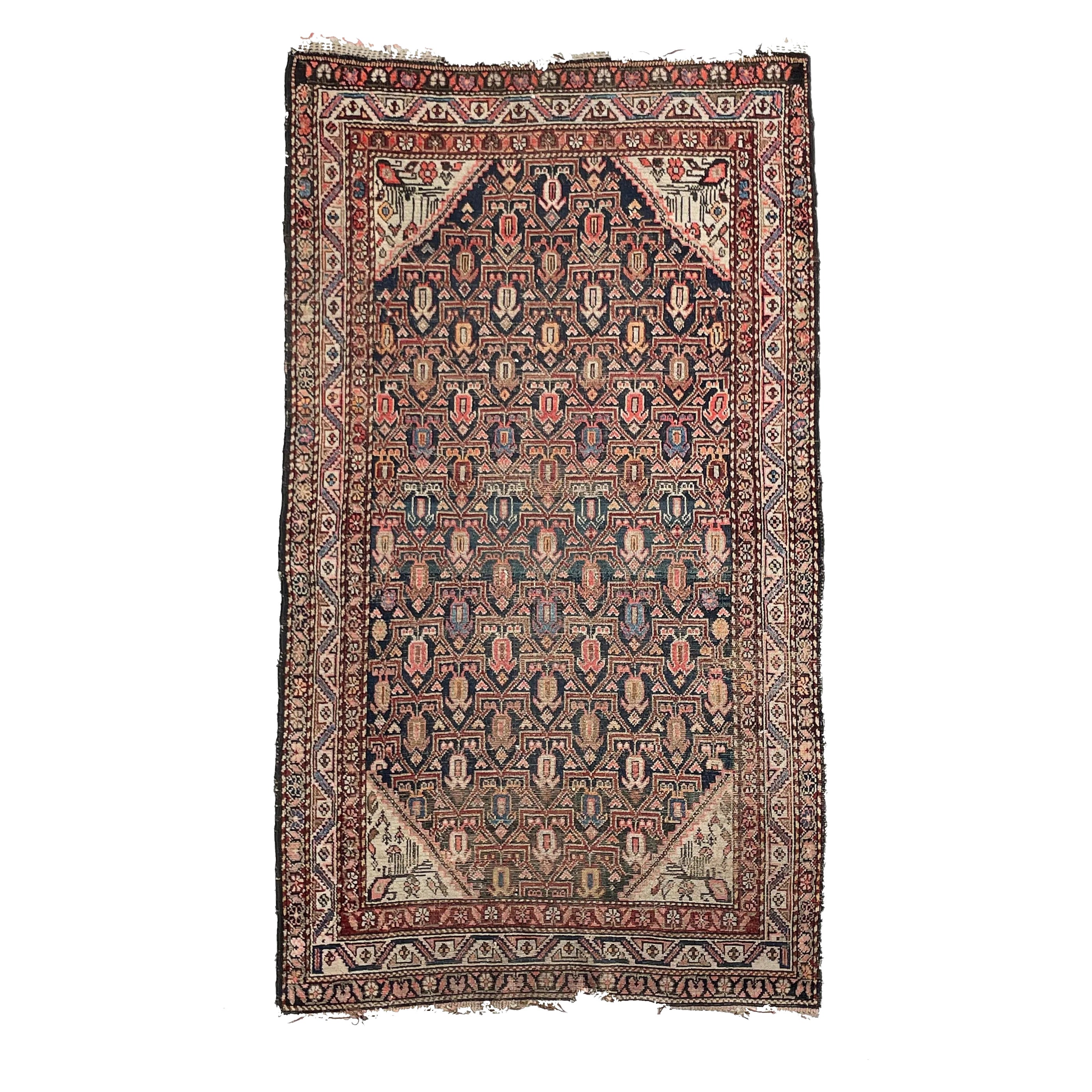 Antique Persian Malayer Gorgeous & Colorful Rug  For Sale