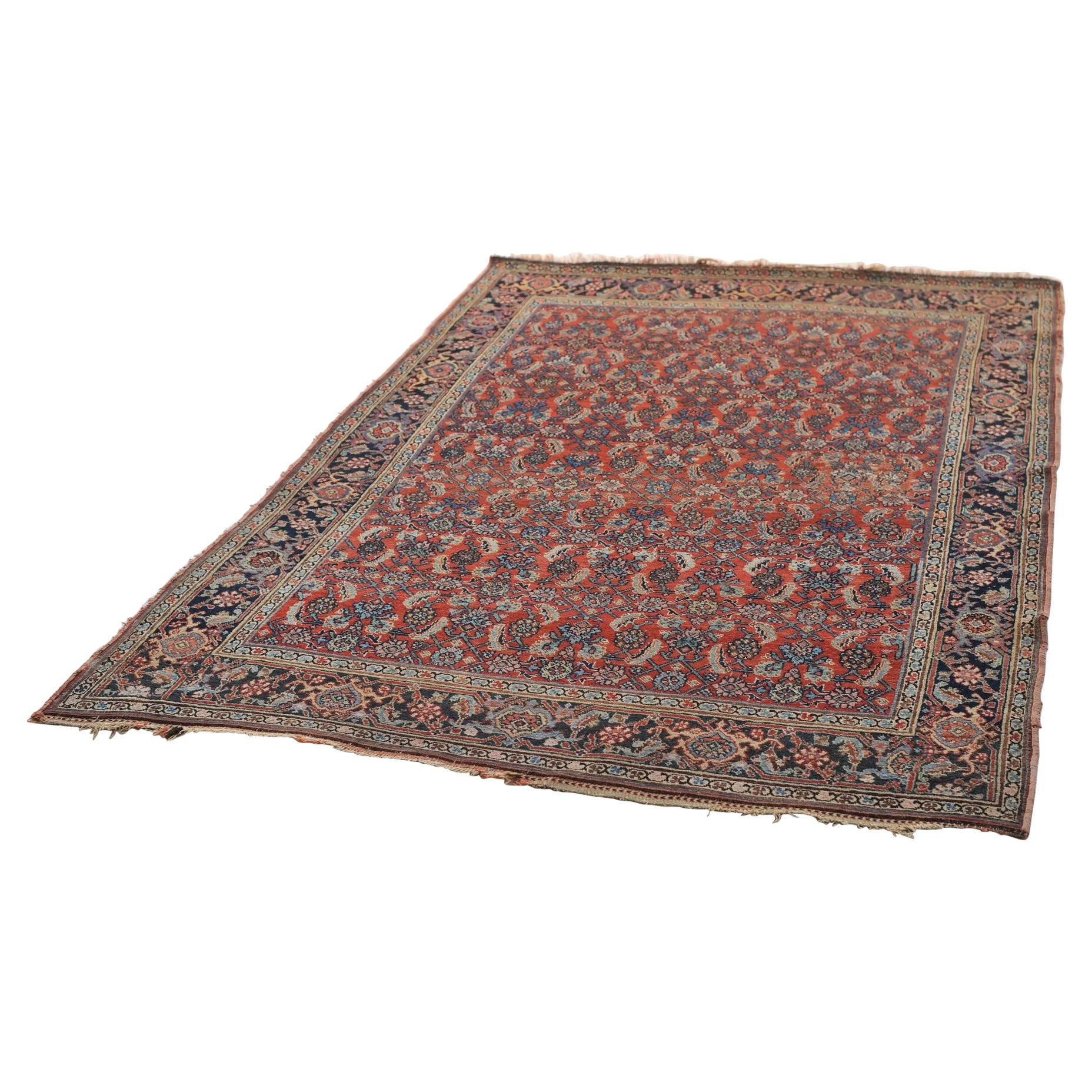 Rare Sensational Antique Rug with Iconic Herati Pattern, C. 1920's