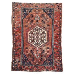 Lovely Colorful Clay, Copper & Terracotta Tribal Antique Rug