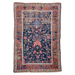 Mystical Highly Attractive Navy, Green, Watermelon Antique Rug