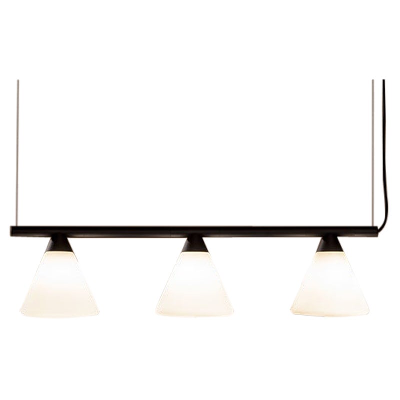 Contemporary Rail Glass 'Probe' by AGO, Black Pendant Lamp For Sale