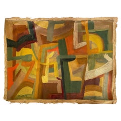 Peinture abstraite géométrique de Harold Mesibov, 1954