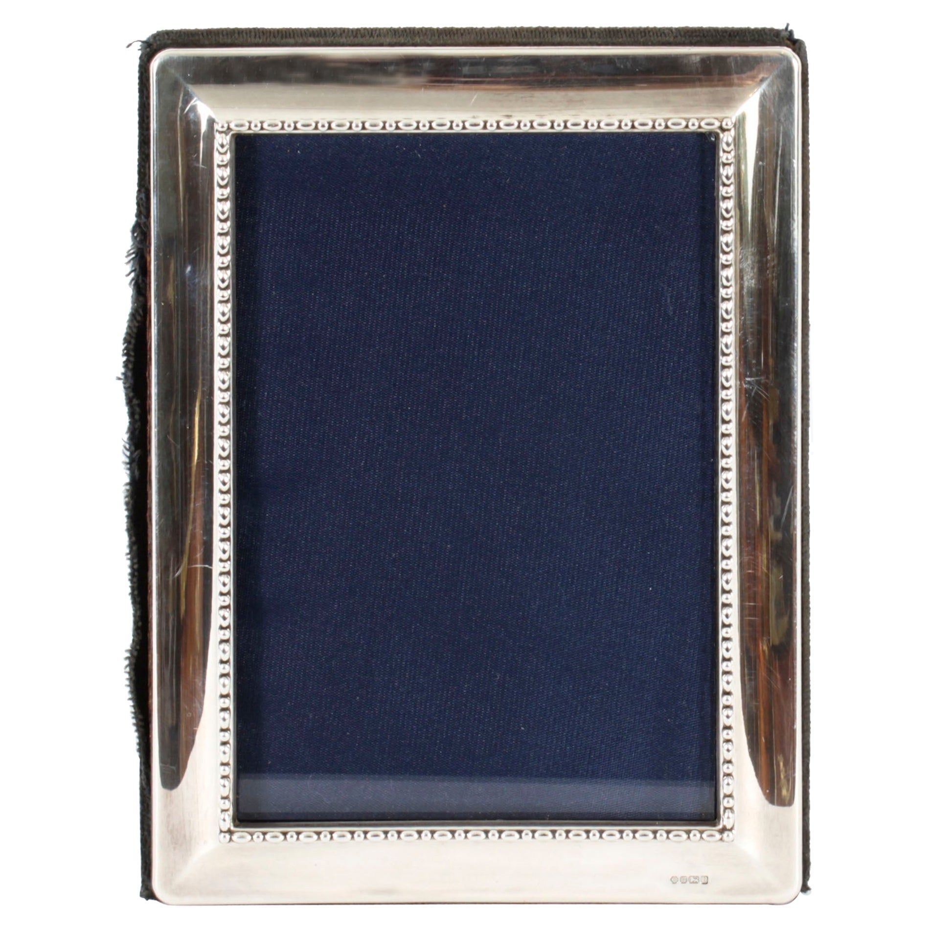 Mid20th C Sterling Silver and Enamel Vintage Photo Frame by Christian