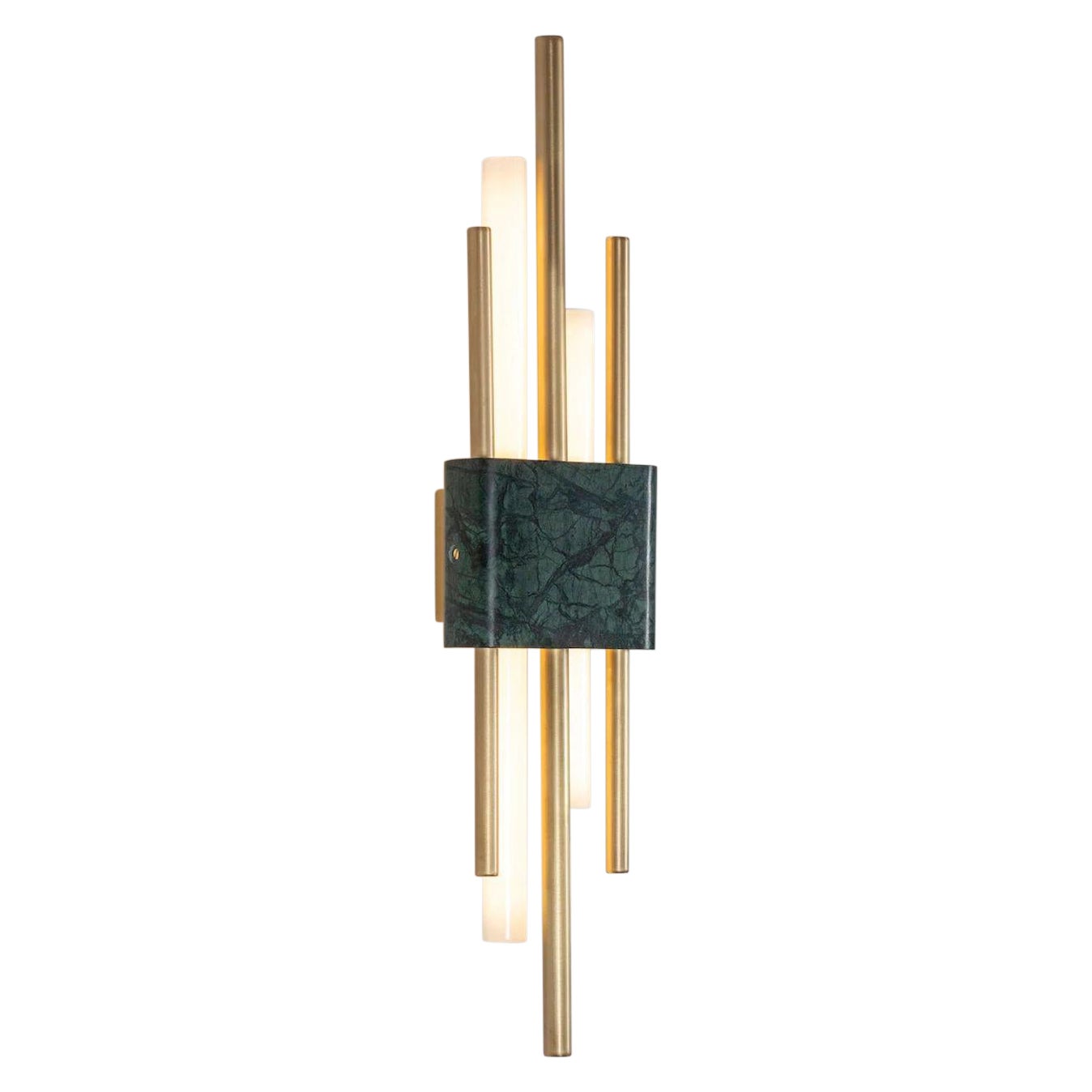 Tanto Wall Light, Double, Green Marble by Bert Frank For Sale