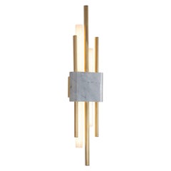 Tanto Wall Light, Double, White Marble by Bert Frank