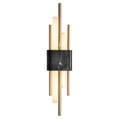 Tanto Wall Light, Double, Black Marble by Bert Frank